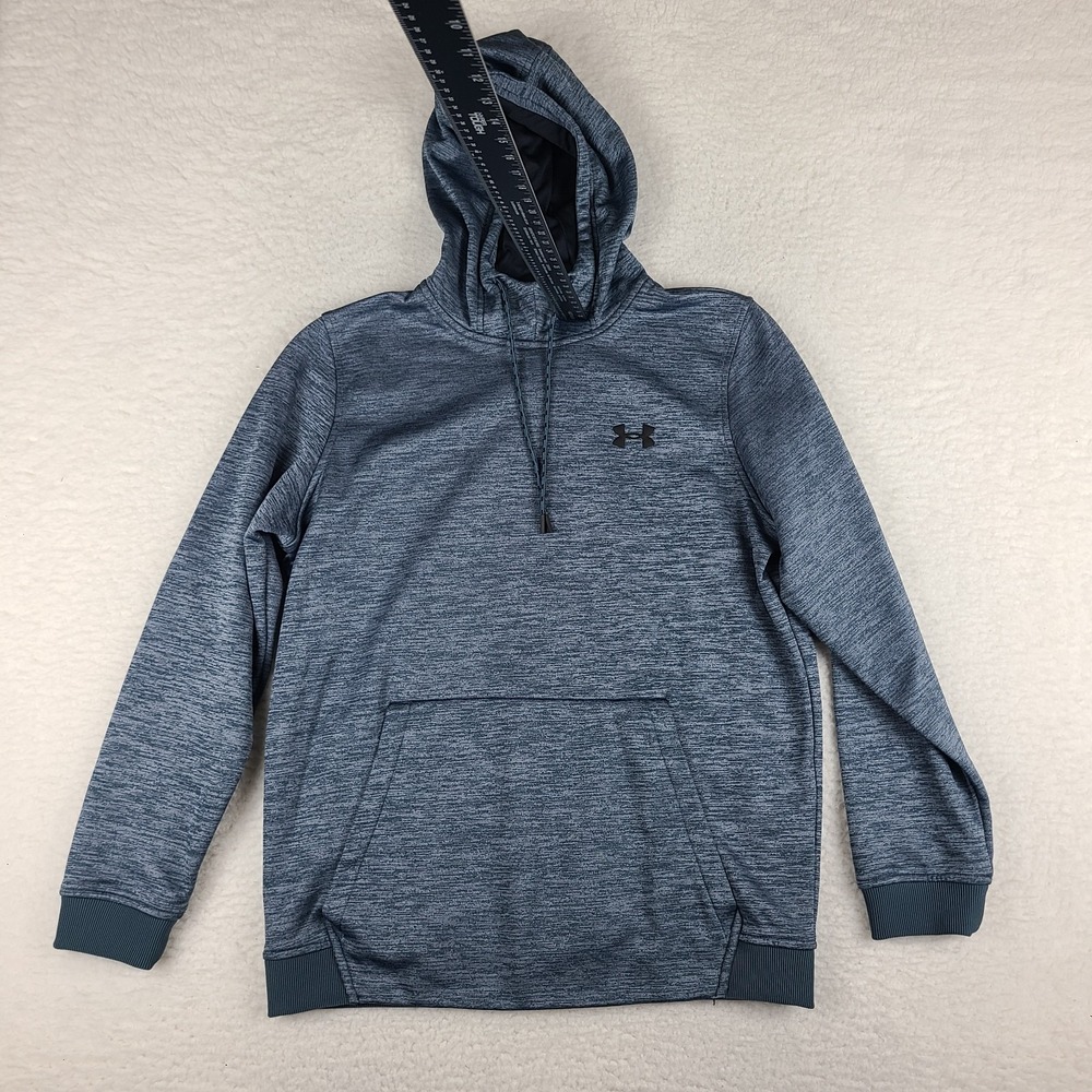 Under Armour Hoodie Mens Medium Blue Heathered Loose Coldgear‎ Activewear